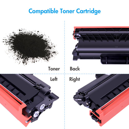 TN730 Toner Cartridge Replacement for Brother TN-730 TN760 HL-L2350DW MFC-L2710DW DCP-L2550DW Laser Printer Toner Ink (Black, 2-Pack)