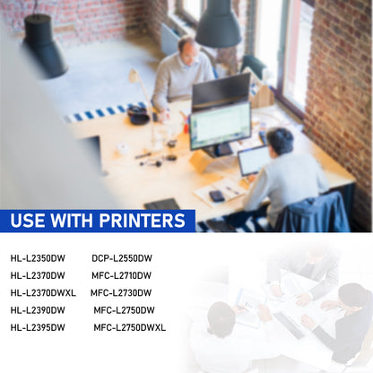 TN760 TN730 Toner Cartridge Compatible for Brother TN-760 TN760 TN730 TN-730 DCP-L2550DW HL-L2350DW MFC-L2710DW MFC-L2750DW MFC-L2690DW HL-L2395DW Printers (Black, 4 Pack)