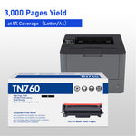 Lade das Bild in den Galerie-Viewer, TN760 TN730 Toner Cartridge Compatible for Brother TN-760 TN760 TN730 TN-730 DCP-L2550DW HL-L2350DW MFC-L2710DW MFC-L2750DW MFC-L2690DW HL-L2395DW Printers (Black, 4 Pack)
