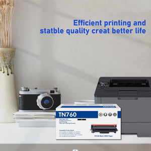TN760 TN730 Toner Cartridge Compatible for Brother TN-760 TN760 TN730 TN-730 DCP-L2550DW HL-L2350DW MFC-L2710DW MFC-L2750DW MFC-L2690DW HL-L2395DW Printers (Black, 4 Pack)