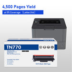 Charger l&#39;image dans la galerie, TN770 Toner Cartridge Compatible for Brother TN-770 TN 770 MFC-L2750DW MFC-L2750DWXL HL-L2370DW HL-L2370DWXL Printer High Yield (Black, 2-Pack)
