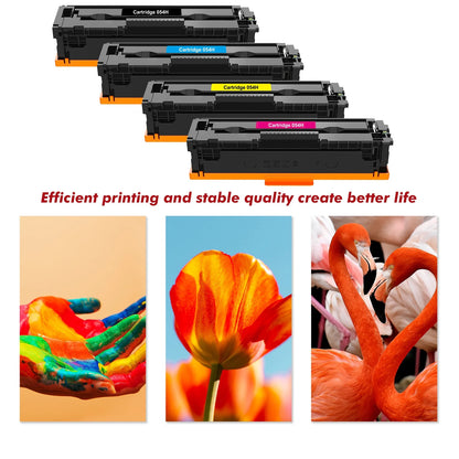 054H 054 Toner Cartridge 4-Pack Compatible for Canon 054 054H CRG-054H Toner Cartridge Set for MF644Cdw MF642Cdw -Black Cyan Magenta Yellow )