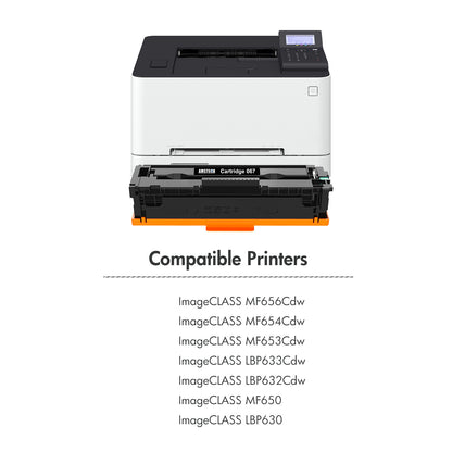 4-Pack 067 Toner Cartidge Replacement for Canon 067 067H CRG 067 Canon ImageCLASS MF656Cdw LBP632Cdw MF653Cdw LBP633Cdw MF654Cdw MF650 LBP630 Series Printer Ink (Black Cyan Yellow Magenta)