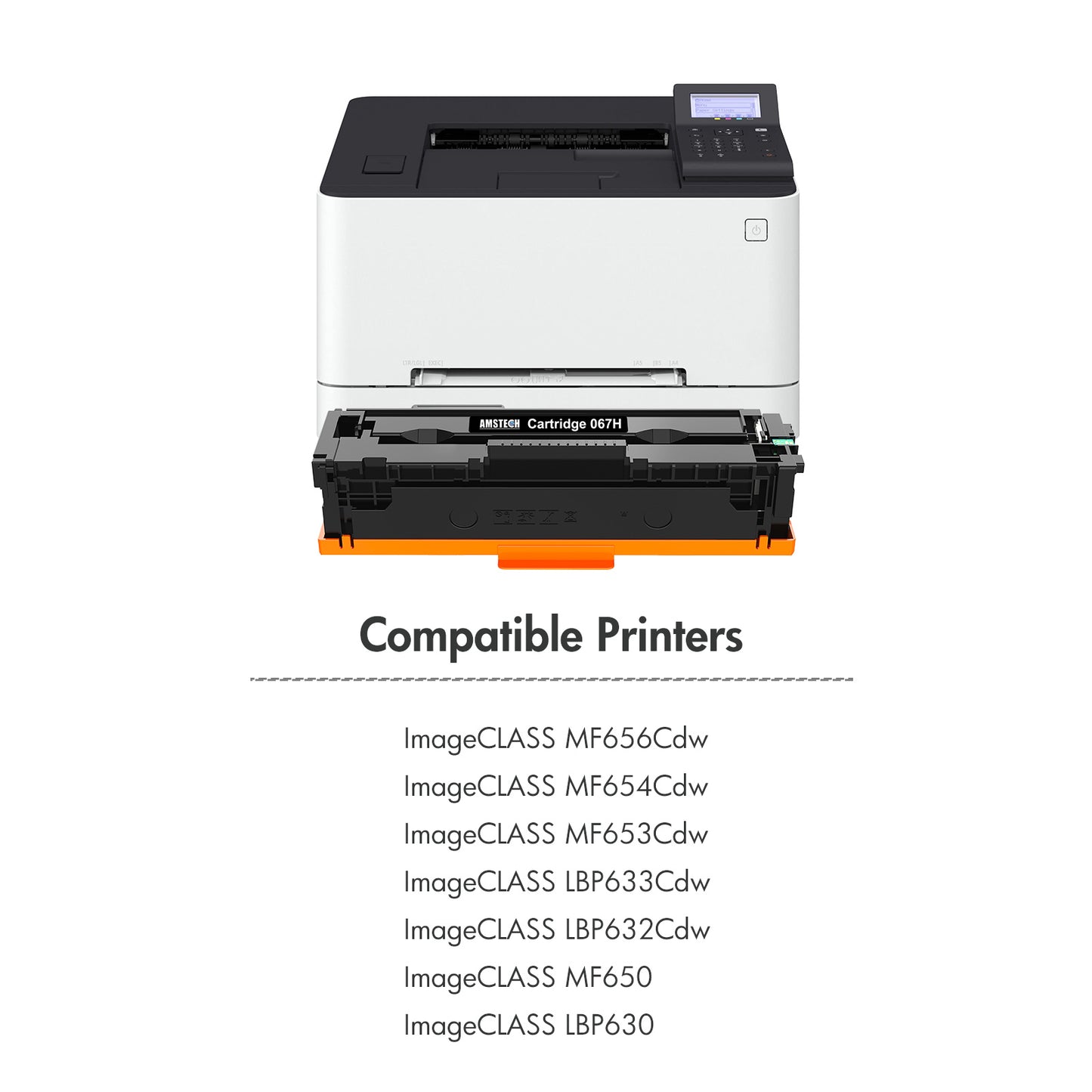 4-Pack 067H Toner Cartidge Replacement for Canon 067H 067 CRG 067H Canon ImageCLASS MF656Cdw LBP632Cdw MF653Cdw LBP633Cdw MF654Cdw MF650 LBP630 High Yield Printer Ink (Black Cyan Yellow Magenta)