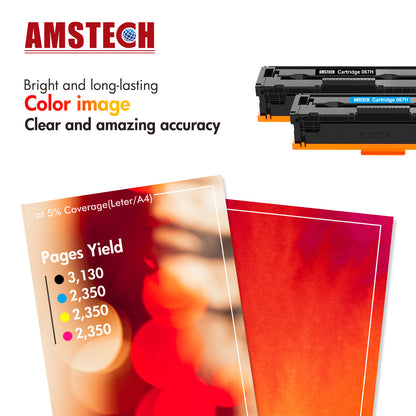 4-Pack 067H Toner Cartidge Replacement for Canon 067H 067 CRG 067H Canon ImageCLASS MF656Cdw LBP632Cdw MF653Cdw LBP633Cdw MF654Cdw MF650 LBP630 High Yield Printer Ink (Black Cyan Yellow Magenta)