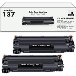 137 Black Toner Cartridge Compatible for Canon 137 CRG137 ImageCLASS ImageClass MF232w MF242dw D570 MF236n MF230 MF240 MF247dw MF227dw MF244dw MF232 MF230 Series Printer Ink (2-Pack)