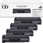 Load image into Gallery viewer, 137 Toner Cartridge Black Compatible for Canon 137 CRG137 ImageCLASS ImageClass MF232w MF242dw D570 MF236n MF230 MF240 MF247dw MF227dw MF244dw MF232 MF230 Series Printer Ink (4-Pack)
