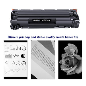 78A CE278A Black Ink Toner Cartridges for HP 78A Laserjet MFP HP LaserJet M1536 MFP M1536DNF P1560 P1566 P1606 P1606DN Printer compatible with 1606dn toner cartridge (CE278AD | Black, 2-Pack)