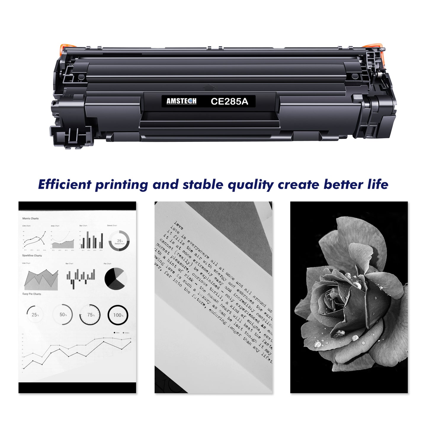 85A Black Compatible Toner Cartridge for HP 85A CE285A CE285D 285A Laserjet Pro P1102w M1212nf MFP P1102 P1102whp M1217nfw M1132 1102w CE285D M1212 M1217 Printer Ink (Black, 2-Pack, CE285AT1)