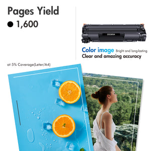85A Black Compatible Toner Cartridge for HP 85A CE285A CE285D 285A Laserjet Pro P1102w M1212nf MFP P1102 P1102whp M1217nfw M1132 1102w CE285D M1212 M1217 Printer Ink (Black, 2-Pack, CE285AT1)