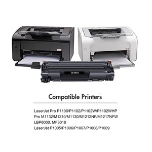 85A Black Compatible Toner Cartridge for HP 85A CE285A CE285D 285A Laserjet Pro P1102w M1212nf MFP P1102 P1102whp M1217nfw M1132 1102w CE285D M1212 M1217 Printer Ink (Black, 2-Pack, CE285AT1)