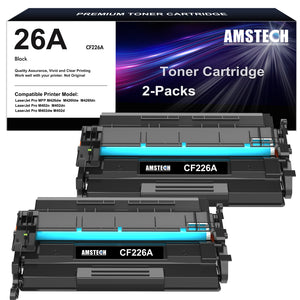 26A Toner Cartridge 2-Pack Replacement for HP 26A CF226A 26X CF226X LaserJet Pro MFP M426fdw M402n M402dn M402dw M402 M426fdn M426dw M426 Series Printer (Black)