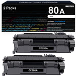 Load image into Gallery viewer, CF280A 2 Pack Black Toner 80A Ink Cartridge Compatible CF280D CF280XD Replacement for HP 80A CF280A 80X CF280X M401 M401dw Toner Cartridge for HP Pro 400 M401A M401D M401N M401DNE MFP M425DN Printer
