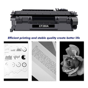 CF280A 2 Pack Black Toner 80A Ink Cartridge Compatible CF280D CF280XD Replacement for HP 80A CF280A 80X CF280X M401 M401dw Toner Cartridge for HP Pro 400 M401A M401D M401N M401DNE MFP M425DN Printer