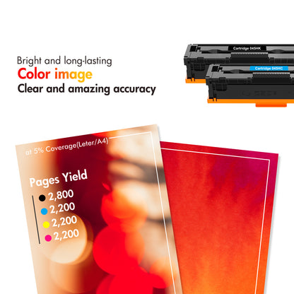 CRG 045 045H Toner Cartridge | Compatible Cartridge 045 045H for Canon CRG-045 045H MF634Cdw Toner for Canon Color ImageCLASS MF634Cdw MF632Cdw LBP612Cdw MF632 LBP612 Printer Ink (B/C/Y/M, 4-Pack)