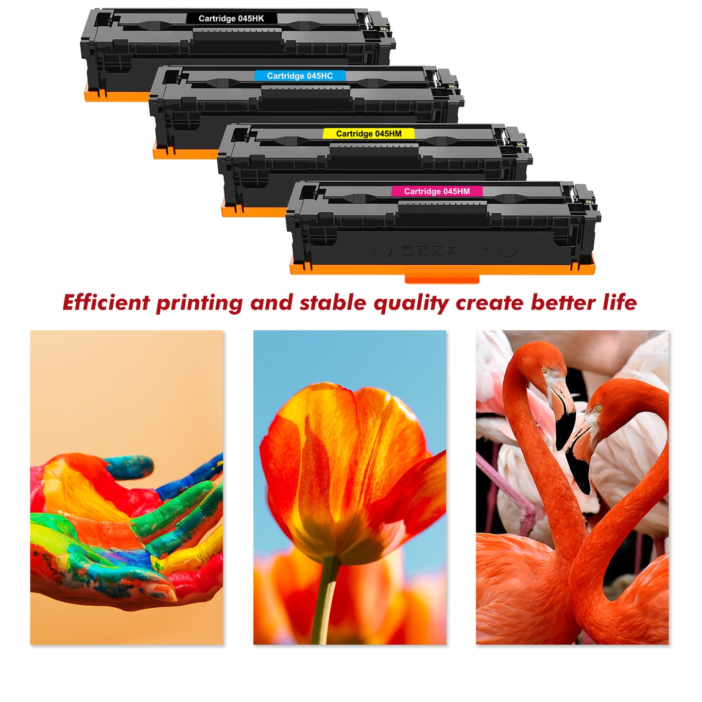 CRG 045 045H Toner Cartridge | Compatible Cartridge 045 045H for Canon CRG-045 045H MF634Cdw Toner for Canon Color ImageCLASS MF634Cdw MF632Cdw LBP612Cdw MF632 LBP612 Printer Ink (B/C/Y/M, 4-Pack)