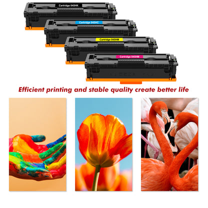 CRG 045 045H Toner Cartridge | Compatible Cartridge 045 045H for Canon CRG-045 045H MF634Cdw Toner for Canon Color ImageCLASS MF634Cdw MF632Cdw LBP612Cdw MF632 LBP612 Printer Ink (B/C/Y/M, 4-Pack)