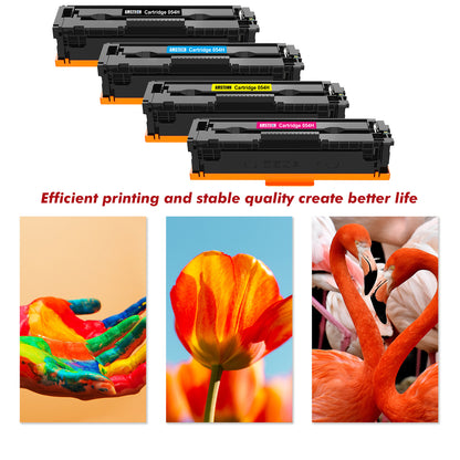 054H 054 4-Pack Toner Cartridge Compatible for Canon 054H 054 CRG-054H Color ImageCLASS MF644Cdw MF642Cdw MF641Cw LBP622Cdw MF640C Toner Printer Ink (Black Cyan Magenta Yellow )