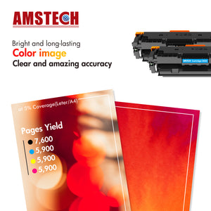 5-Pack 055 055H Toner Cartridge Compatible for Canon 055 055H CRG055 CRG-055H imageCLASS MF743Cdw MF741CDW MF742Cdw MF744Cdw MF746Cx MF745CDW MF746Cdw LBP664CX Printer (2x Black Cyan Magenta Yellow)