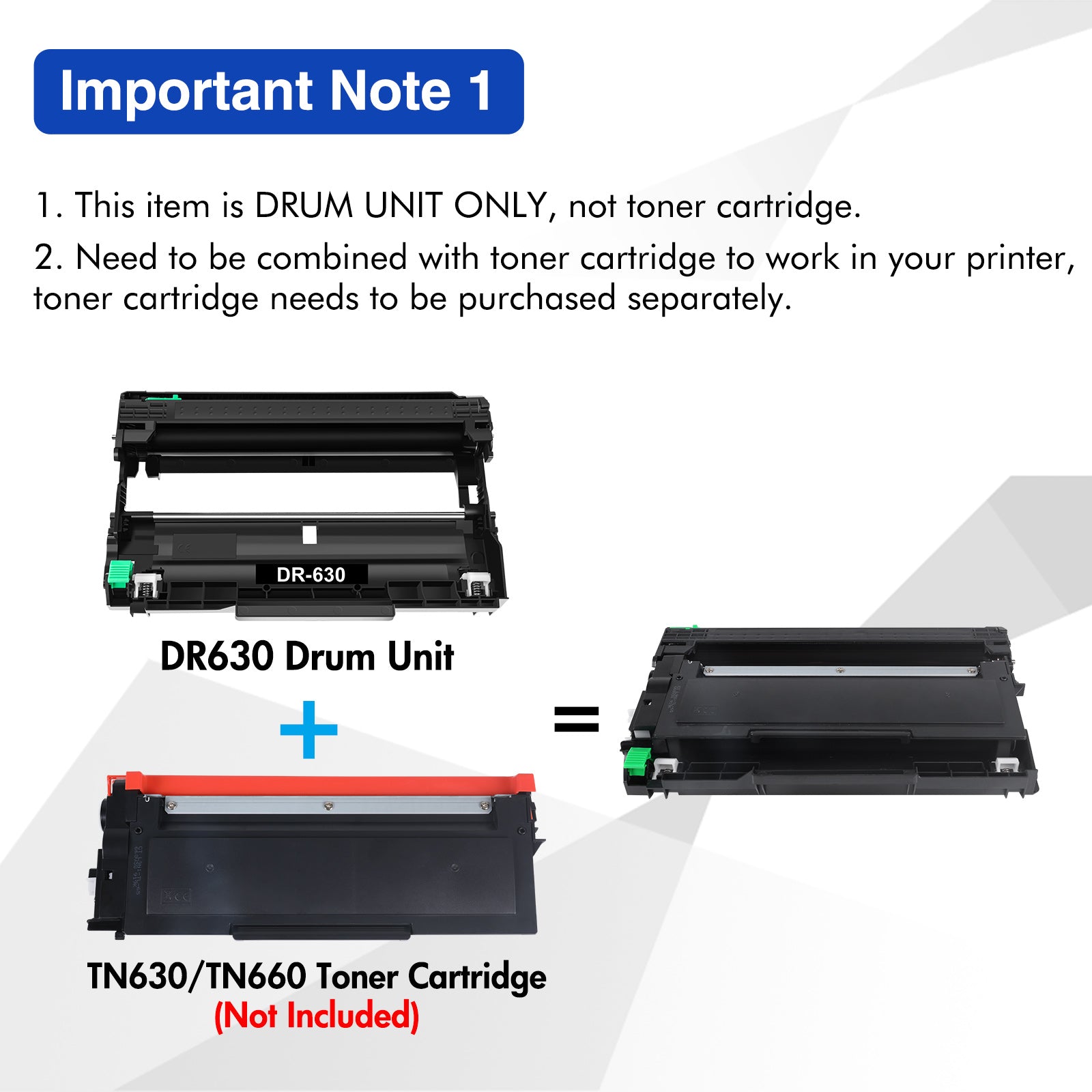 DR630 DR-630 Drum Unit Replacement Compatible for Brother DCP-L2520DW DCP-L2540DW HL-L2300D HL-L2320D HL-L2340DW HL-L2360DW HL-L2680W Printer 1PACK