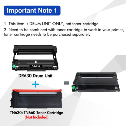 DR630 DR-630 Drum Unit Replacement Compatible for Brother DCP-L2520DW DCP-L2540DW HL-L2300D HL-L2320D HL-L2340DW HL-L2360DW HL-L2680W Printer 1PACK