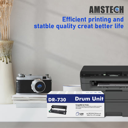 DR730 DR-730 Drum Unit Replacement Compatible for Brother MFC-L2710DW MFC-L2750DW HL-L2350DW HL-L2370DWXL HL-L2390DW HL-L2395DW DCP-L2550DW MFC-L2750DWXL Printer Yields Up to 12,000 Pages 1PACK