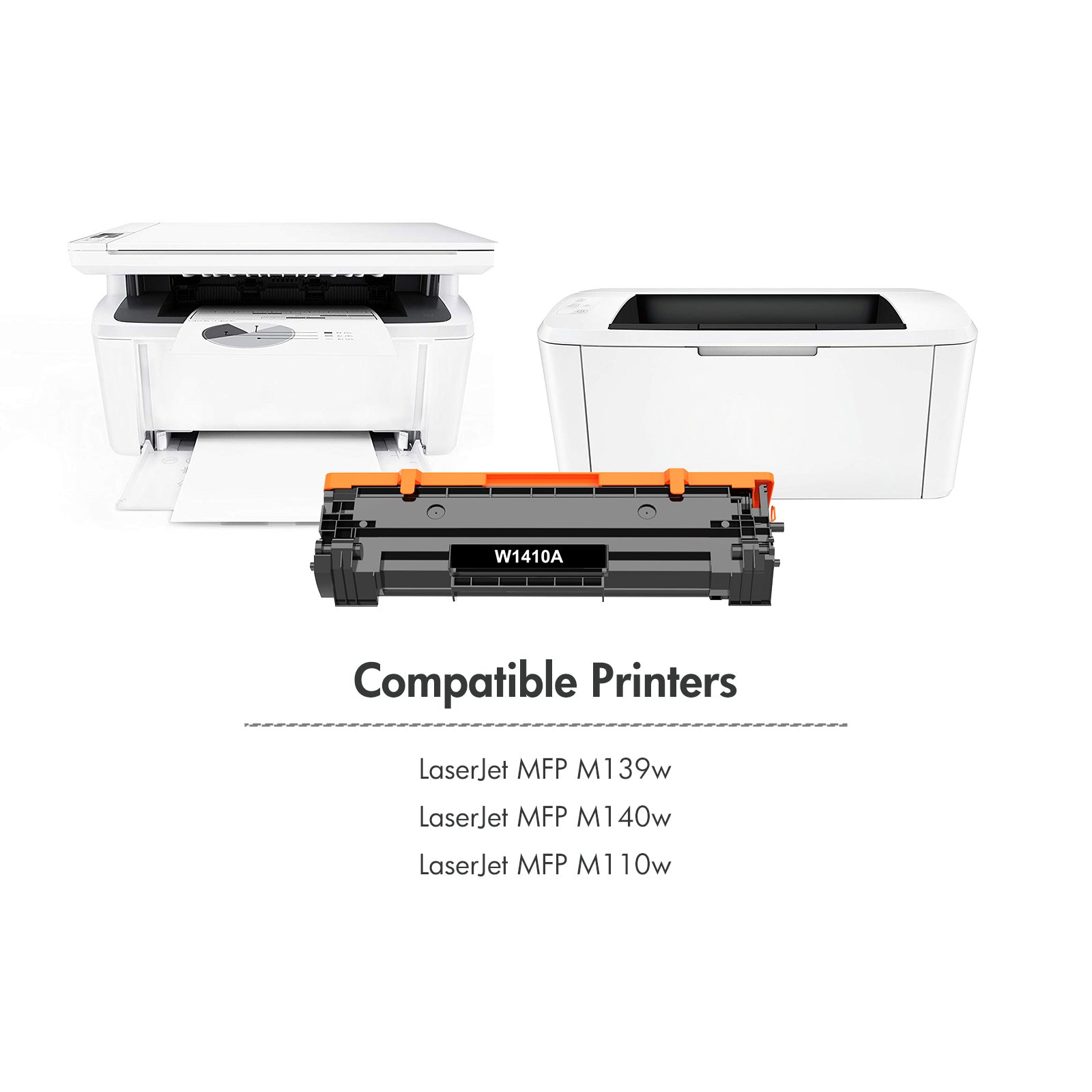 141A Toner Cartridge with Chip Compatible for HP 141A W1410A for HP LaserJet MFP M140w M139w M110w Printer (2 * Black)