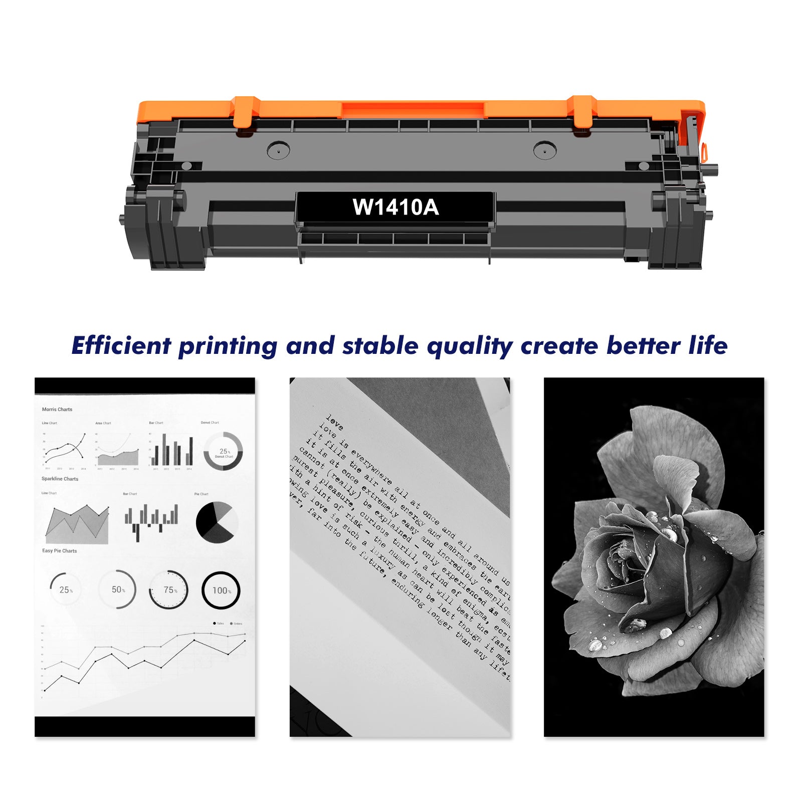 141A Toner Cartridge with Chip Compatible for HP 141A W1410A for HP LaserJet MFP M140w M139w M110w Printer (2 * Black)