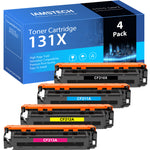Charger l&#39;image dans la galerie, 131A CF210A 131X CF210X Toner Cartridge Compatible for HP Pro 200 Color M251nw MFP M276nw M251n M276n M276 M251 Printer (Black,Cyan,Magenta,Yellow,4 Pack)
