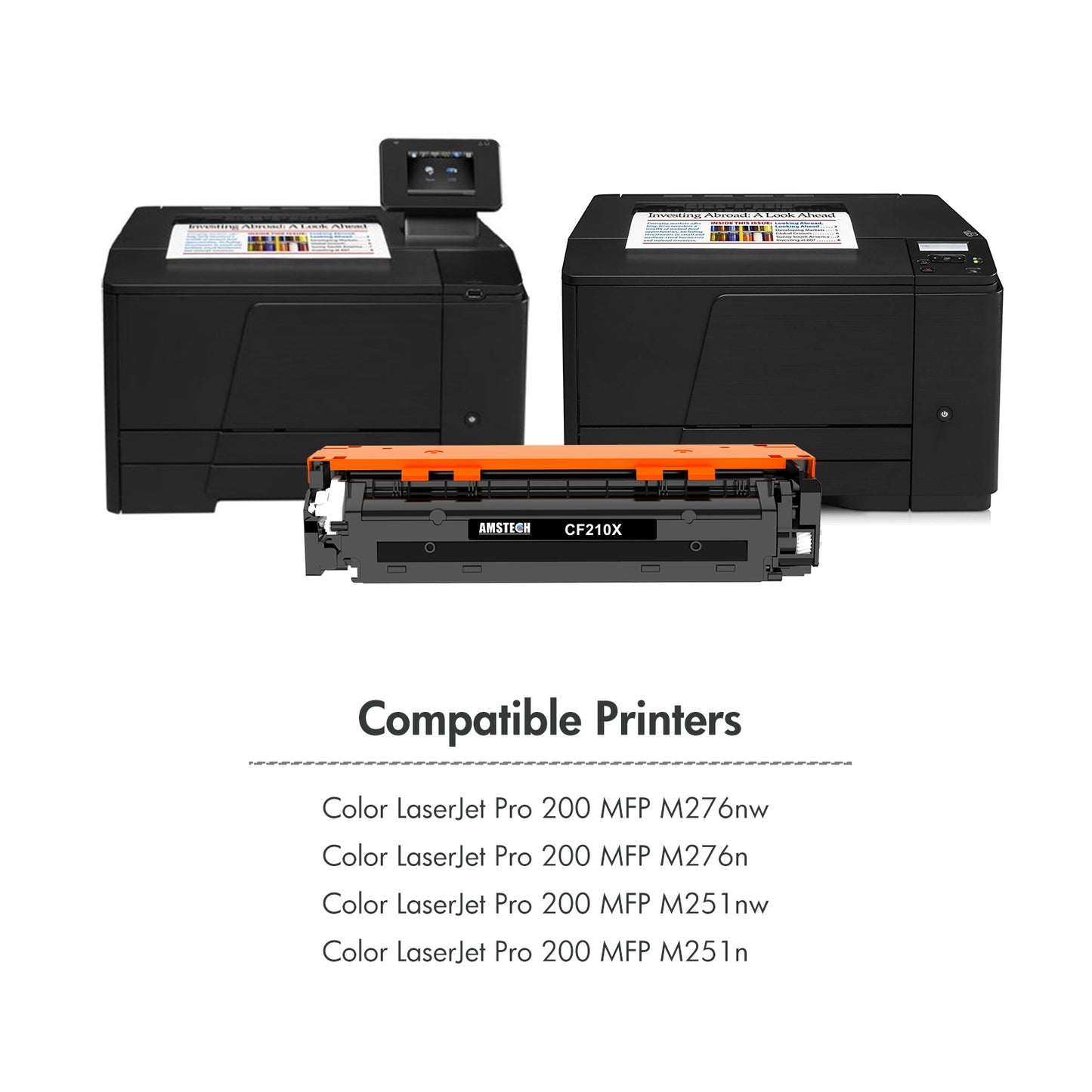 131A CF210A 131X CF210X Toner Cartridge Compatible for HP Pro 200 Color M251nw MFP M276nw M251n M276n M276 M251 Printer (Black,Cyan,Magenta,Yellow,4 Pack)