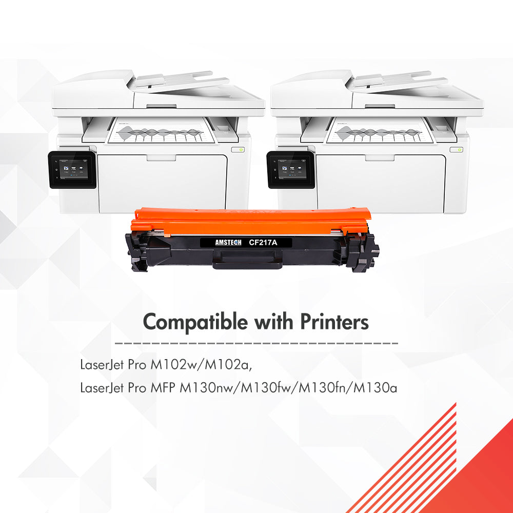 17A Toner Cartridge Replacement 2-Pack Compatible for HP 17A CF217A LaserJet Pro M102w M102a MFP M130nw M130fw M130fn M130a Series Printer (Black)
