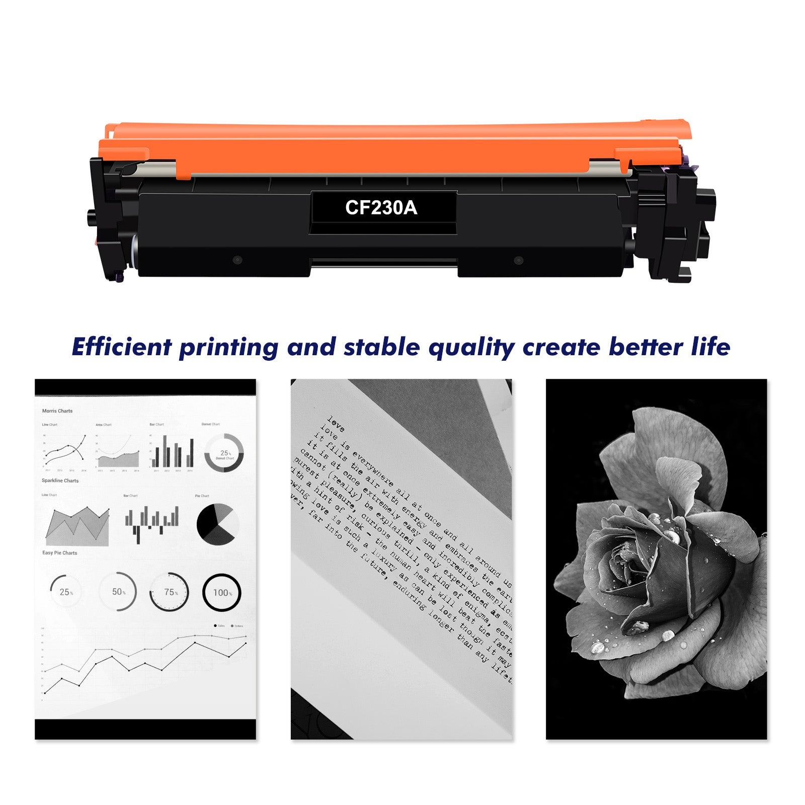 30A 30X Toner Cartridge Compatible for HP 30A 30X CF230A CF230X for HP LaserJet Pro MFP M227fdw M227fdn Pro M203dw M203d M203dn High Yield Printer (Black 2-Pack)