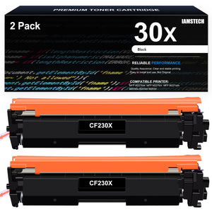 30X 30A Toner Cartridge Compatible for HP 30X 30A CF230X CF230A for HP LaserJet Pro MFP M227fdw M227fdn Pro M203dw M203d M203dn High Yield Printer (Black 2-Pack)