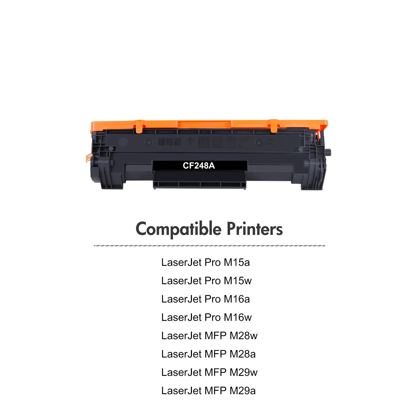 48A CF248A Toner Cartridge Compatible for HP 48A CF248A for HP Laserjet Pro M15w MFP M29w M28w M16w M31w M30w M15a M16a M28a M29a M15 M29 M28 Printer Ink (Black 2-Pack)