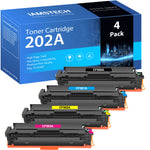 Lade das Bild in den Galerie-Viewer, 202A 4-Pack Toner Cartridge Replacement for HP 202A 202X CF500A CF501A CF502A CF503A Color Laserjet Pro MFP M281fdw M281cdw M254dw 281fdw M254 M281 Printer (Black Cyan Yellow Magenta)
