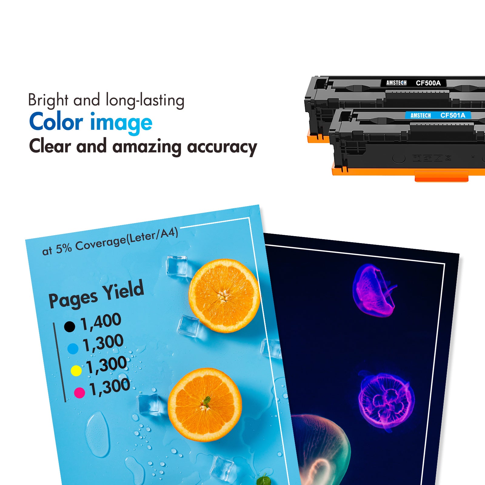 202A 4-Pack Toner Cartridge Replacement for HP 202A 202X CF500A CF501A CF502A CF503A Color Laserjet Pro MFP M281fdw M281cdw M254dw 281fdw M254 M281 Printer (Black Cyan Yellow Magenta)