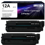 Load image into Gallery viewer, 12A Compatible Toner Ink Cartridge for HP 12A Q2612A 1020 Laserjet 1022 1020 1010 1012 M1319 MFP 3055 MFP 3050 3030 3020 3050 M1005 MFP 1015 1018 3015 3050z 3052 3055 Printer (Q2612AC | Black, 2-Pack)
