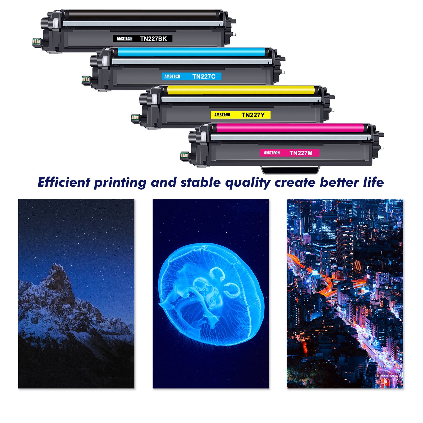 Brother TN-227 Black High Yield Toner Cartridge, Print Up to 3,000 Pages  (TN227BK)