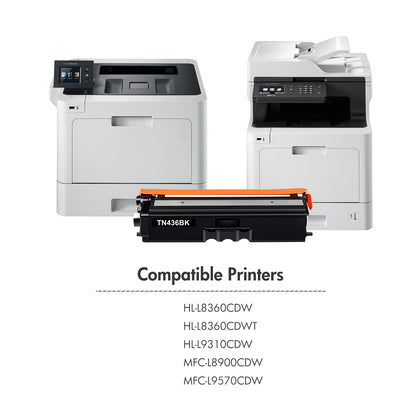 TN436 Toner 4-Pack TN433 TN431 Compatible Toner for Brother TN-436BK TN-436C TN-436Y TN-431M MFC-L8900CDW L9570CDW HL-L8360CDW L8360CDWT L9310CDW Printer Ink Black Cyan Magenta Yellow
