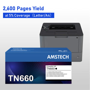 TN660 Toner Cartridge Compatible for Brother TN660 TN-660 TN 660 TN630 HL-L2380DW MFC-L2700DW HL-L2300D HL-L2320D HL-L2340DW DCP-L2540DW Printer Ink (High Yield 4 Black)