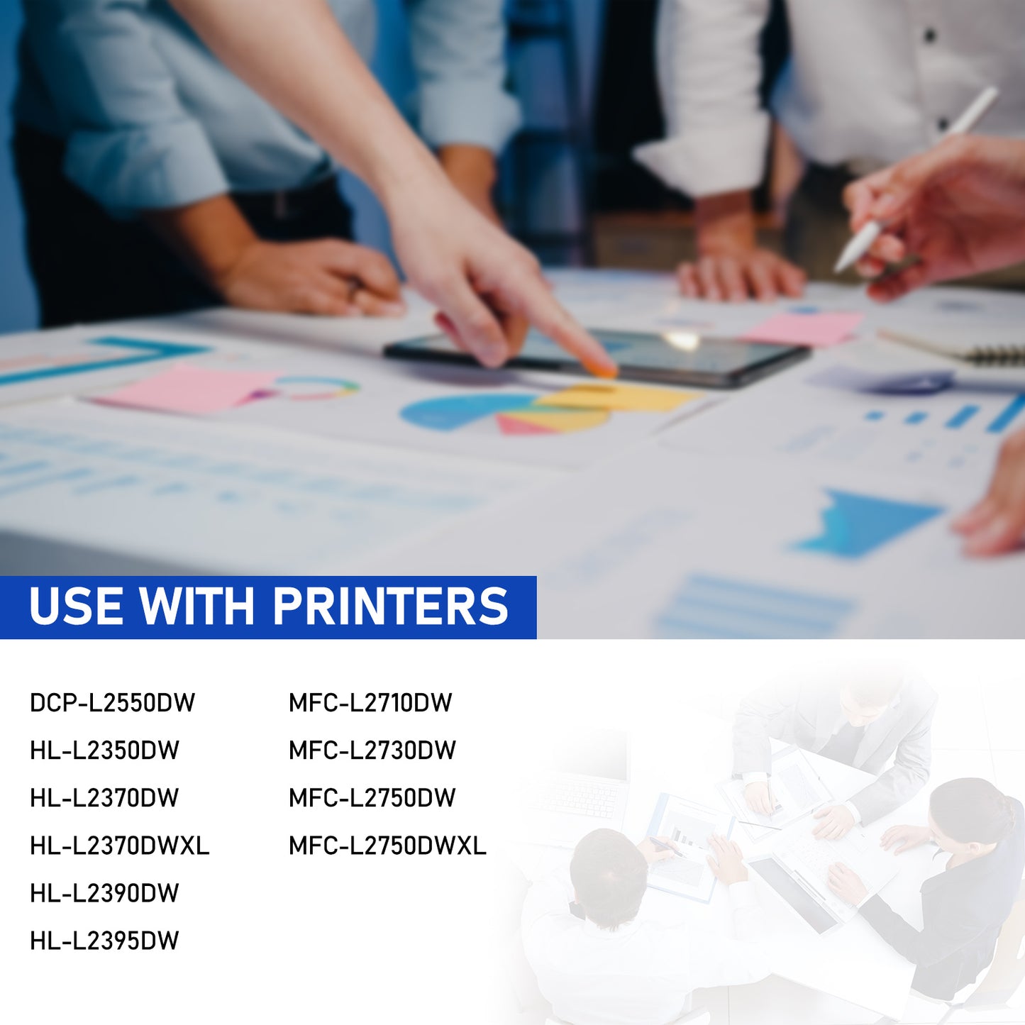 TN730 Toner Cartridge Replacement Compatible for Brother TN-730 TN730 TN-760 High Yield Compatible with DCP-L2550DW HL-L2350DW HL-L2370DW HL-L2395DW HL-L2370DWXL MFC-L2710DW (Black, 2Pack)