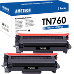 Load image into Gallery viewer, TN760 TN-760 Toner Cartridge Compatible for Brother TN760 TN 760 TN730 TN-730 DCP-L2550DW MFC-L2710DW MFC-L2750DW HL-L2350DW HL-L2395DW MFC-L2750DW Printer Ink (Black, 2-Pack)
