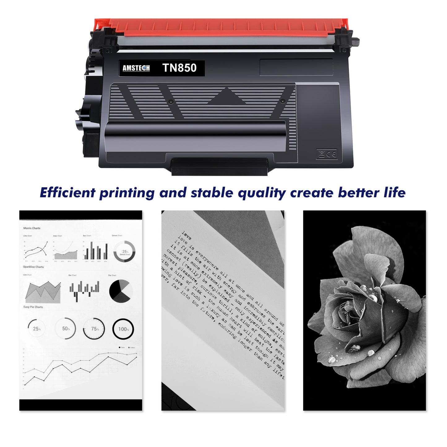 TN-850 TN850 High Yield Toner Cartridge Replacement Compatible for Brother TN-850 TN 850 for Brother HL-L6200DW HL-L6200DWT MFC-L5850DW L5900DW L5200DW L5700DW Printer Black 2 Pack