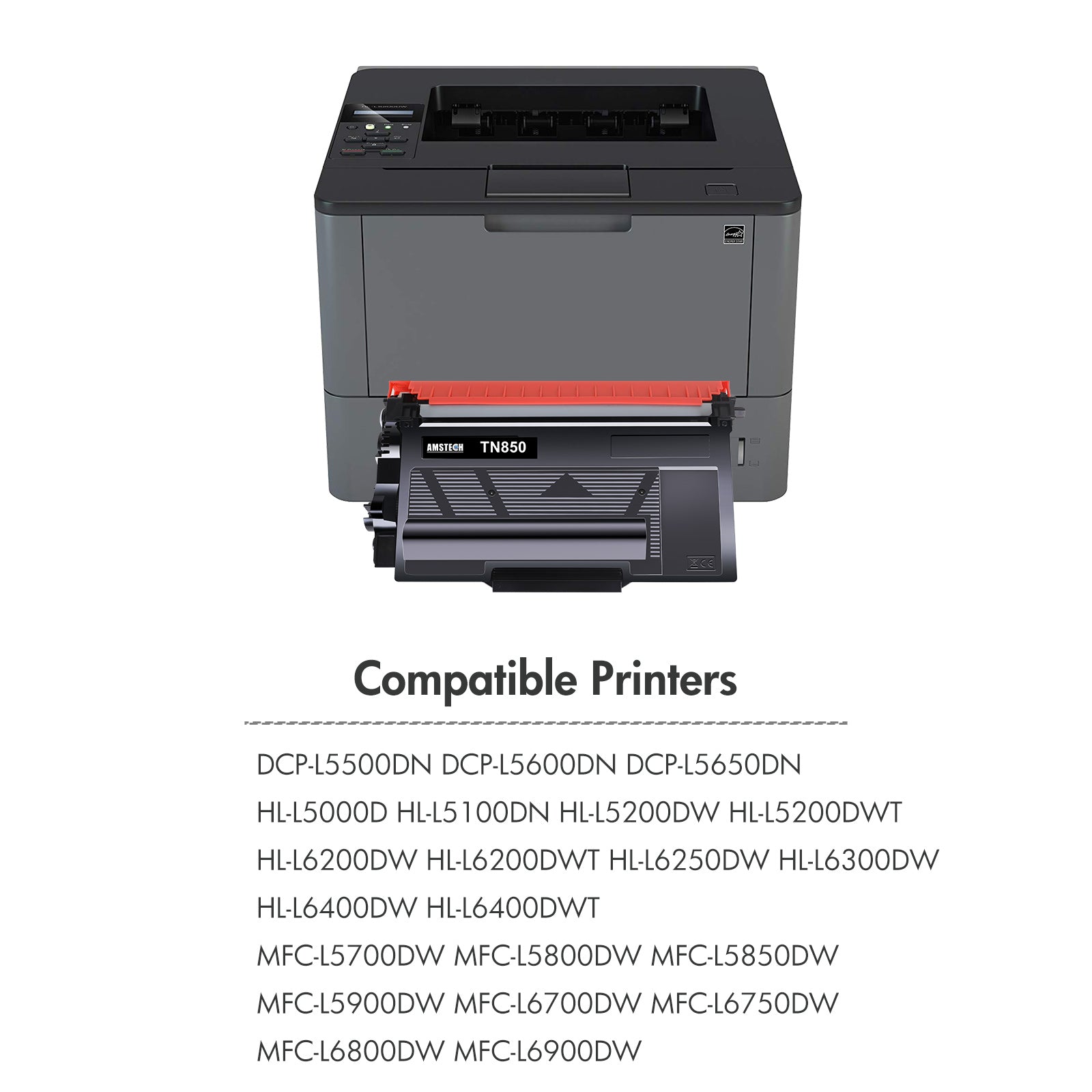 TN-850 TN850 High Yield Toner Cartridge Replacement Compatible for Brother TN-850 TN 850 for Brother HL-L6200DW HL-L6200DWT MFC-L5850DW L5900DW L5200DW L5700DW Printer Black 2 Pack