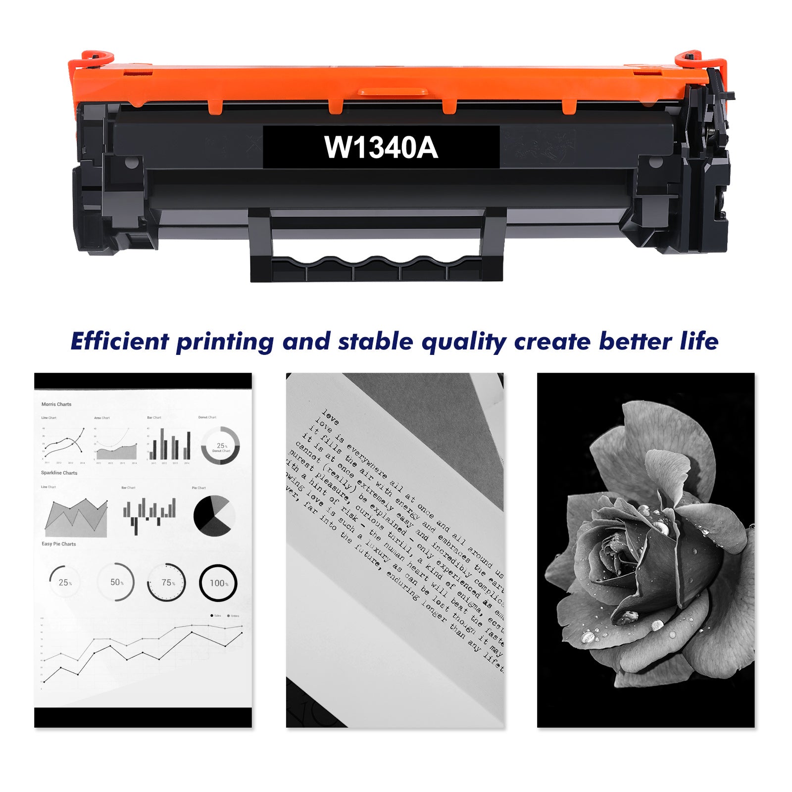 134A 134X Compatible Toner Cartridge (with Chip) for HP 134A W1340A 134X W1340X Toner for HP LaserJet M209dw MFP M234dw M234sdn M234sdw Printer Ink (Black, 2-Pack)