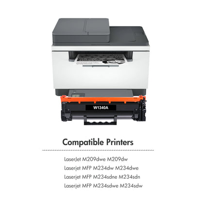134A 134X Compatible Toner Cartridge (with Chip) for HP 134A W1340A 134X W1340X Toner for HP LaserJet M209dw MFP M234dw M234sdn M234sdw Printer Ink (Black, 2-Pack)