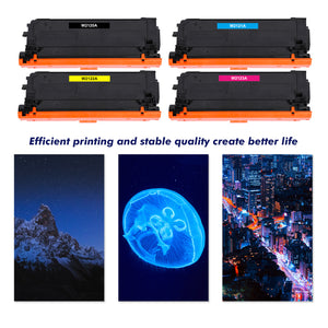 212A 212X Toner Cartridge 4-Pack Compatible for HP 212A W2120A 212X W2120X Color Laserjet Enterprise M554dn M555dn MFP M578f M578dn M554 M555 M578 Printer | W2120A W2121A W2122A W2123A