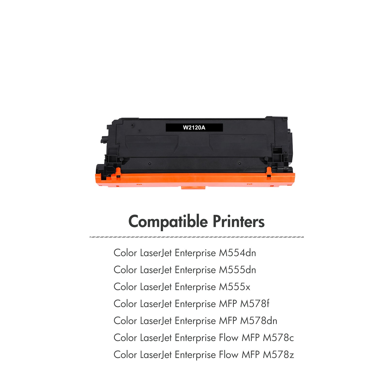 212A 212X Toner Cartridge 4-Pack Compatible for HP 212A W2120A 212X W2120X Color Laserjet Enterprise M554dn M555dn MFP M578f M578dn M554 M555 M578 Printer | W2120A W2121A W2122A W2123A