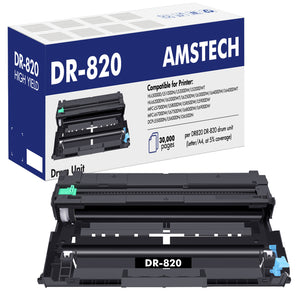 Amstech 1-Pack Compatible Drum Unit for Brother DR-820 DR820 DR 820 HL-L5000D L5200DW L6400DW MFC-L5700DW L5850DW L6700DW L6800DW DCP-L5500DN Printer(Black)