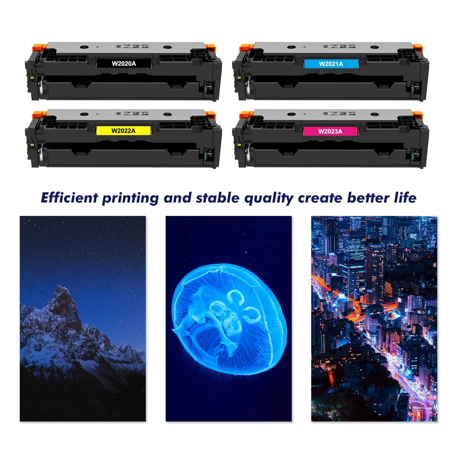 414A Toner Cartridge 4-Pack with Chip Compatible for HP 414A 414X Color LaserJet Pro MFP M479 M479fdw M479fdn M454 M454dn M454dw Enterprise MFP M480f (Black, Cyan, Magenta, Yellow)